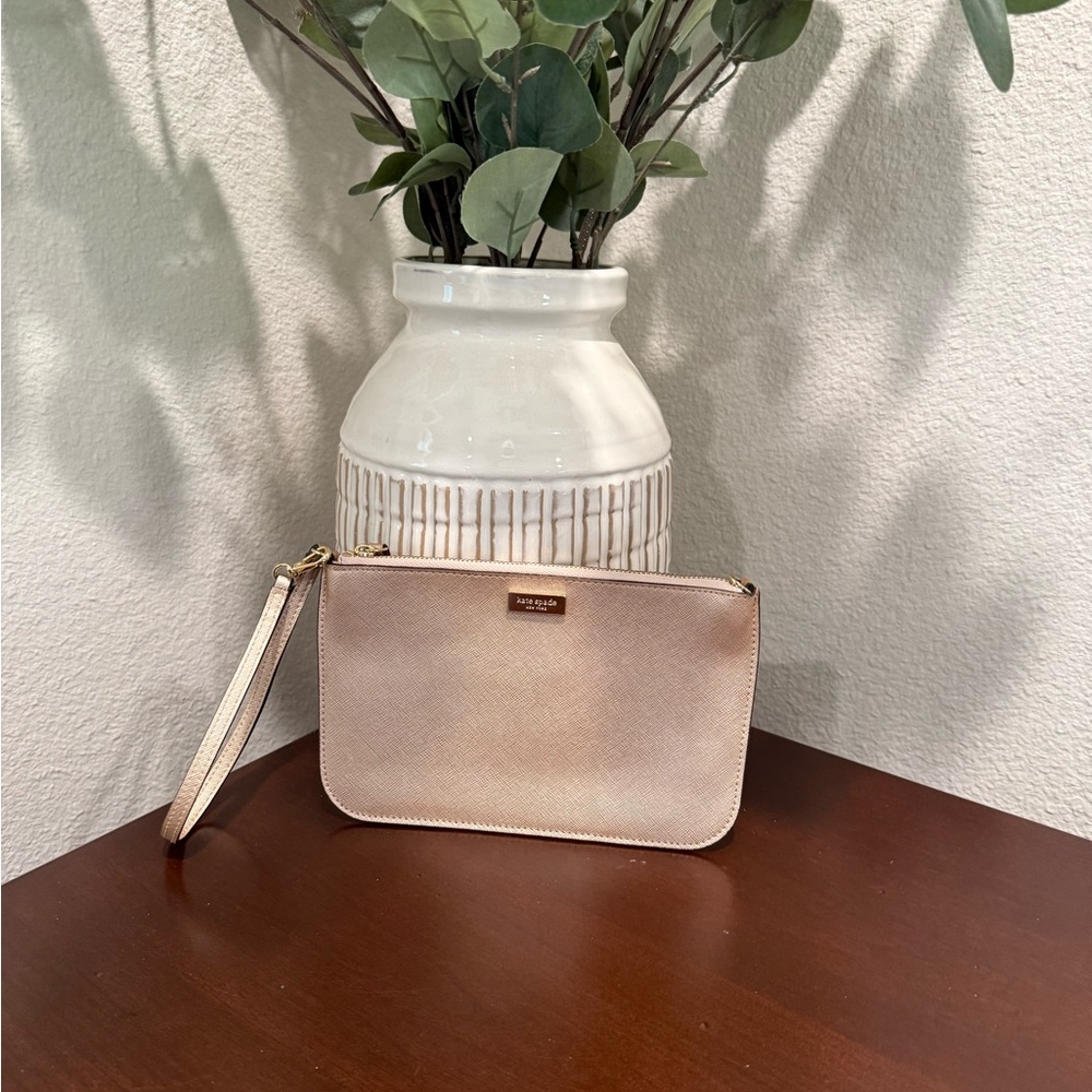 Kate Spade Rose Gold Wristlet Clutch